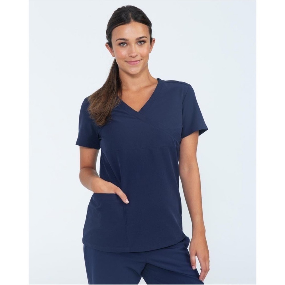 Nwt Kalea Navy Jubilee High Performance Scrub Top - Women Size XXS